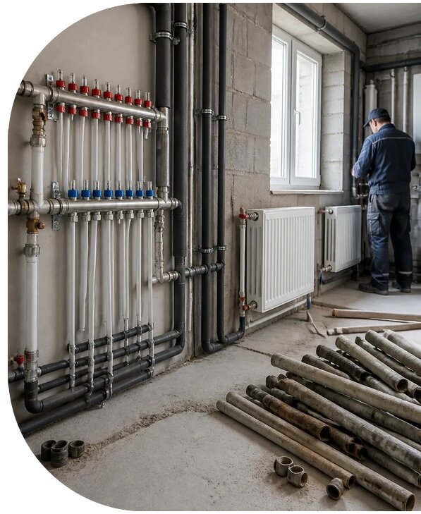 Капитальный ремонт системы отопления в Краснодаре от 51595 р. | АПаруса-Ксд